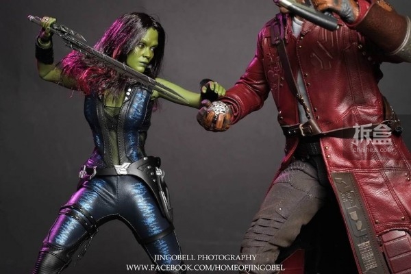 开箱美图hottoys16银河护卫队卡魔拉gamorajingobell实拍